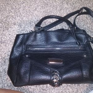Nicole Miller Black Leather Purse
